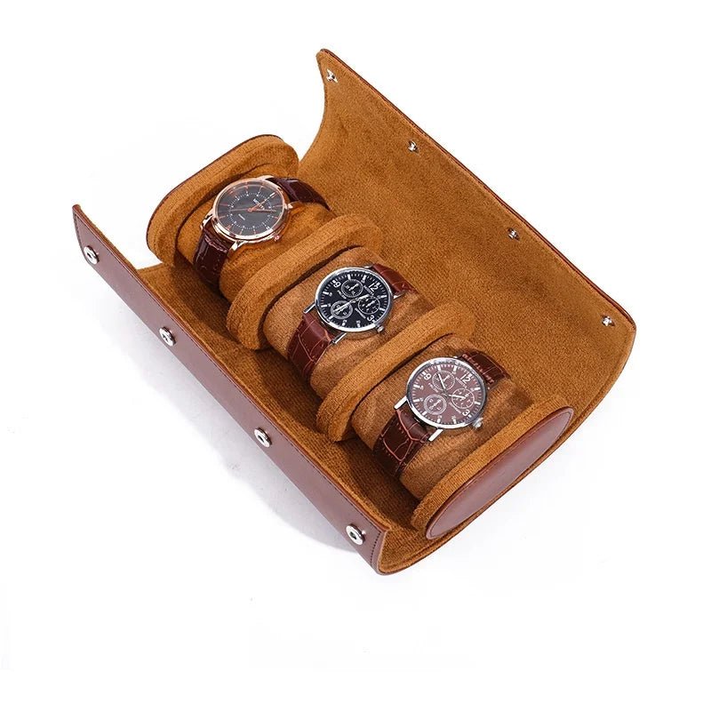 Nomad Leather Triple Watch Roll - WatchMatic