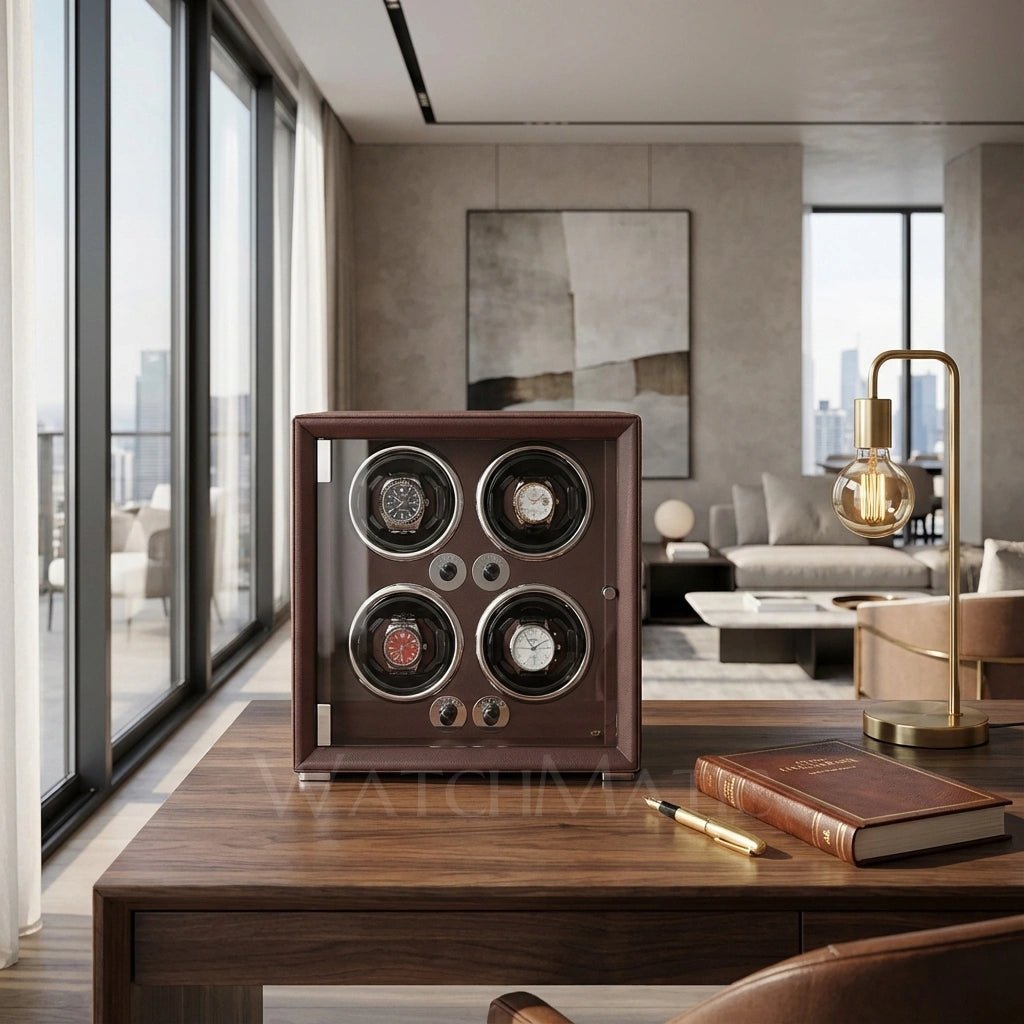 WatchMatic Lustro Quad Watch Winder red 4slots - WatchMatic